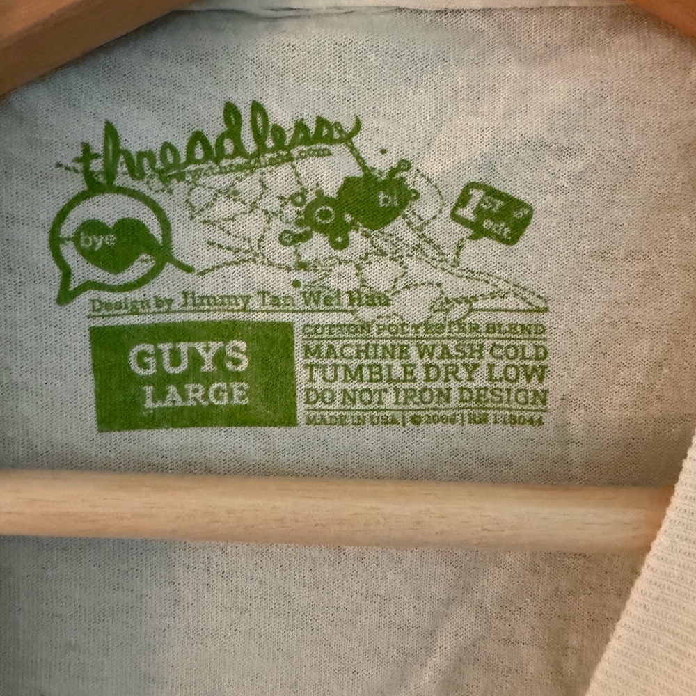 Threadless White Tee with Bird Design - image 5